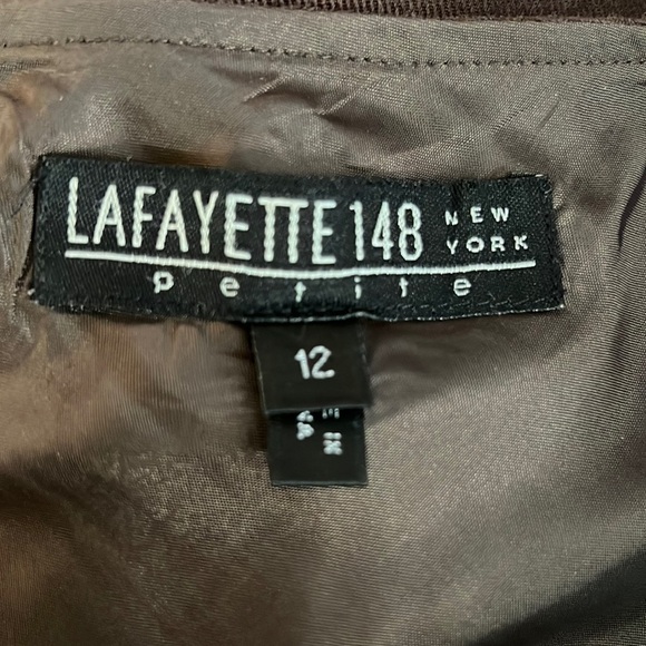 Lafayette 148 New York 100% Linen Skirt with Shell decor size 12 Petite - Picture 4 of 8